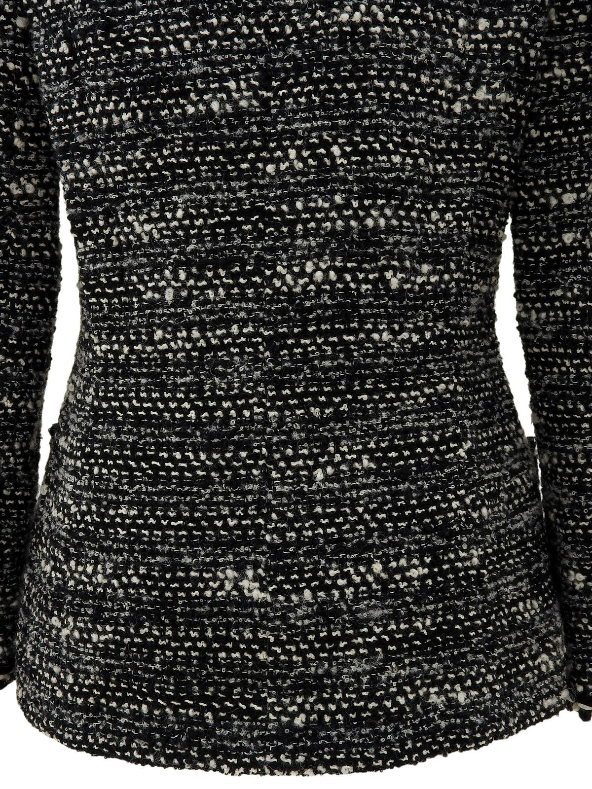 1994年製 ツイードCCマークボタンジャケット ブラック/ホワイト #36