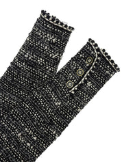 1994年製 ツイードCCマークボタンジャケット ブラック/ホワイト #36