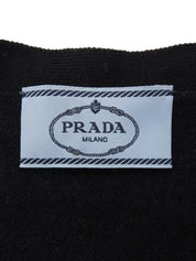 Wool cardigan in black