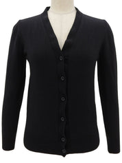 Wool cardigan in black