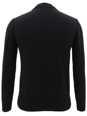 Wool cardigan in black