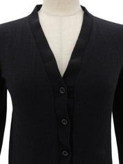 Wool cardigan in black