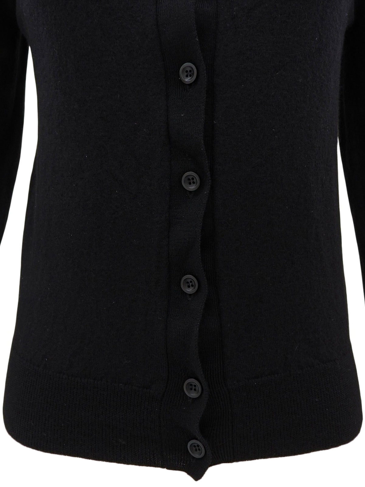 Wool cardigan in black
