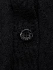 Wool cardigan in black