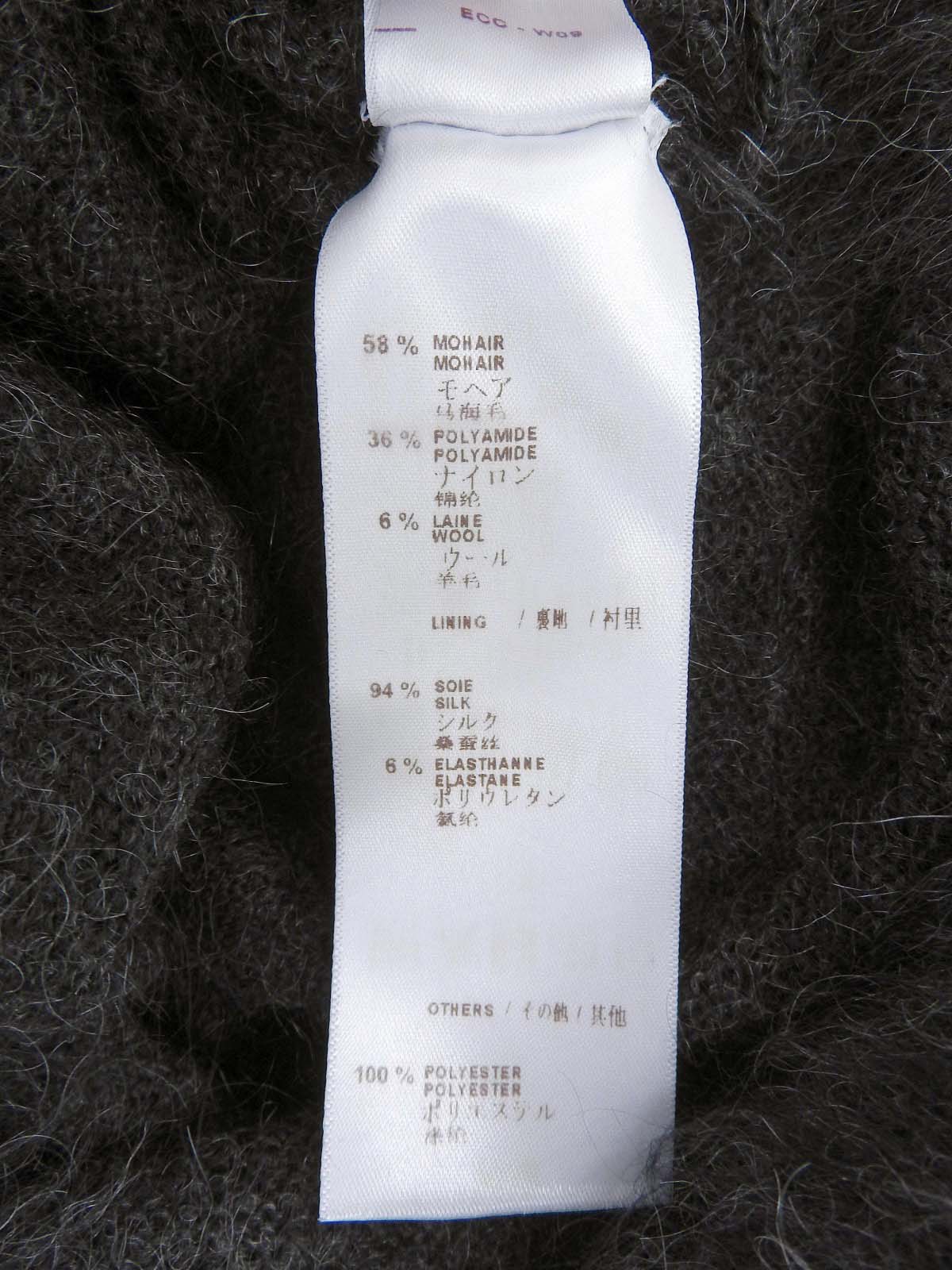 スパンコールニットワンピース グレー