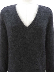 スパンコールニットワンピース グレー