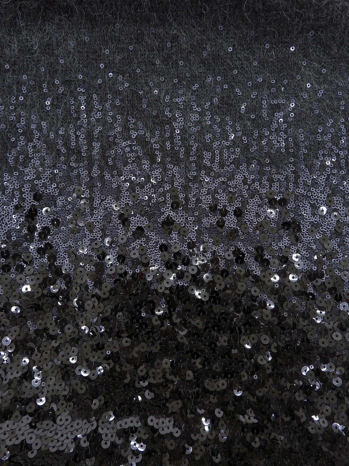 スパンコールニットワンピース グレー