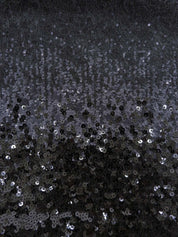 スパンコールニットワンピース グレー