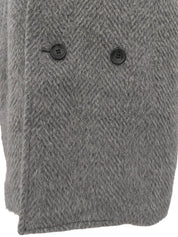 ウールダブルブレストコート #Men's Lグレー