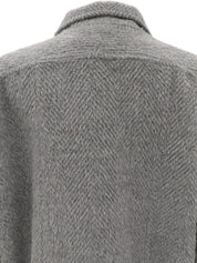 ウールダブルブレストコート #Men's Lグレー