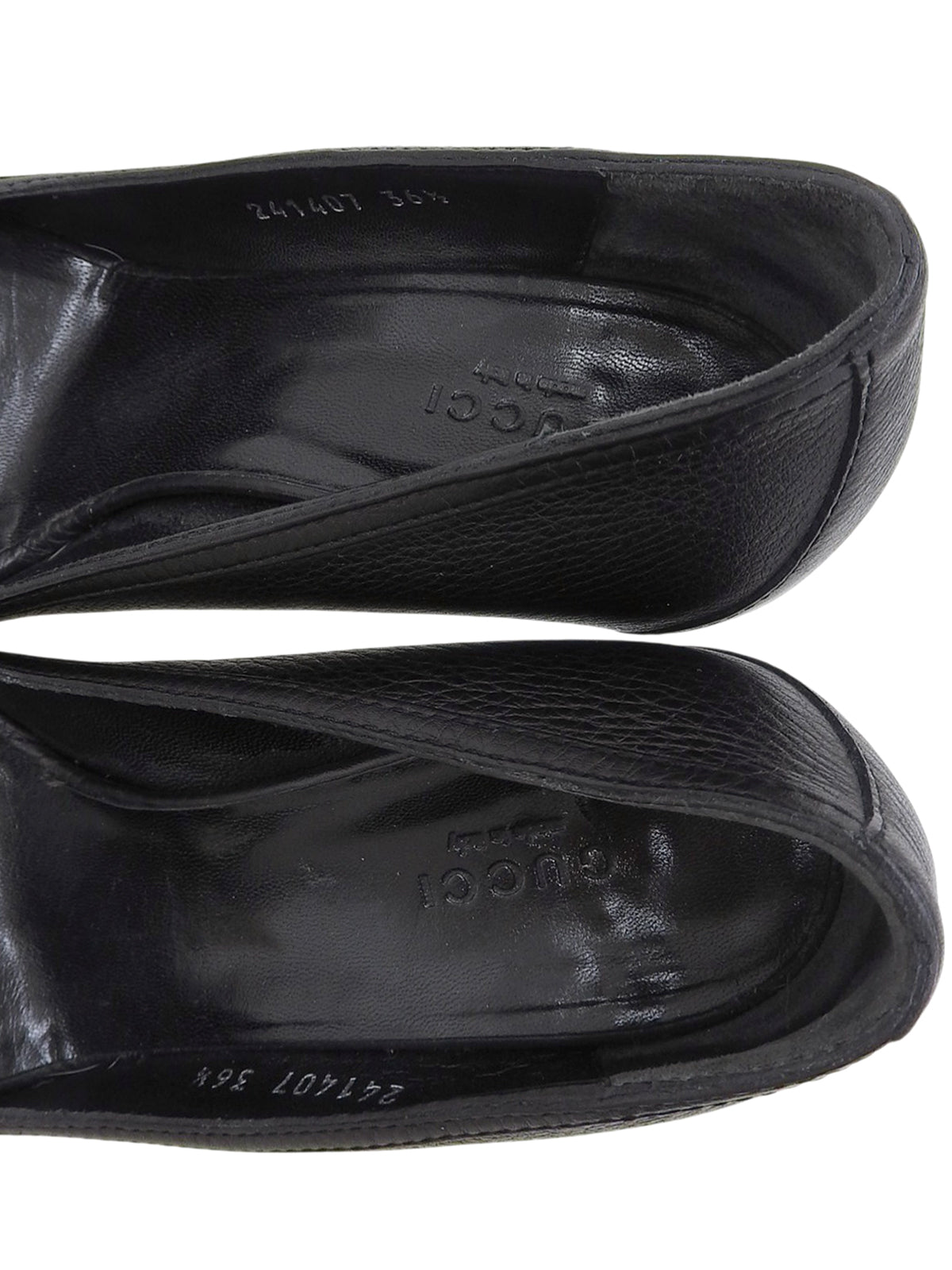 Horsebit Plate Pumps, Black, #36.5