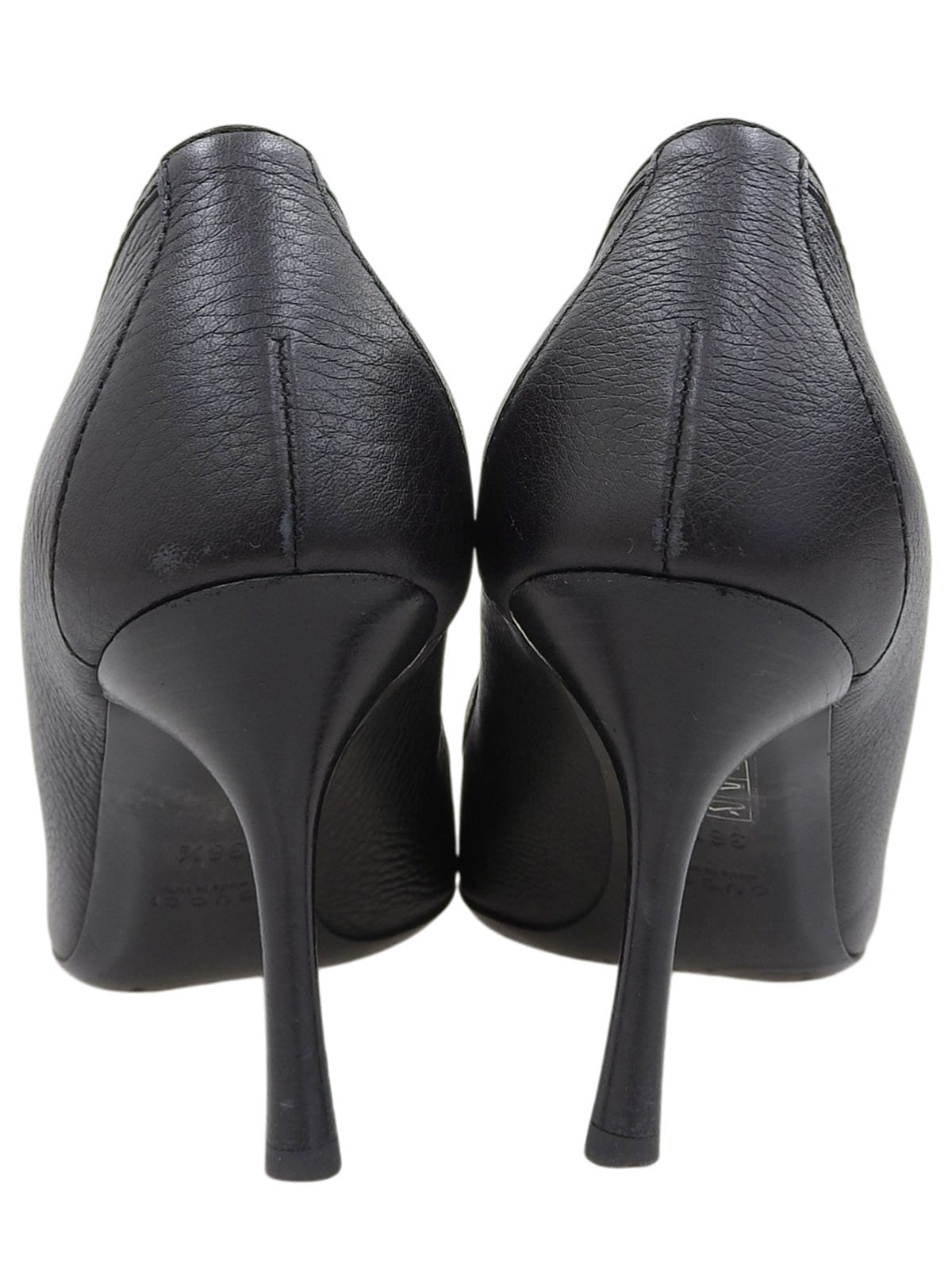 ホースビットプレートパンプス ブラック #36.5
