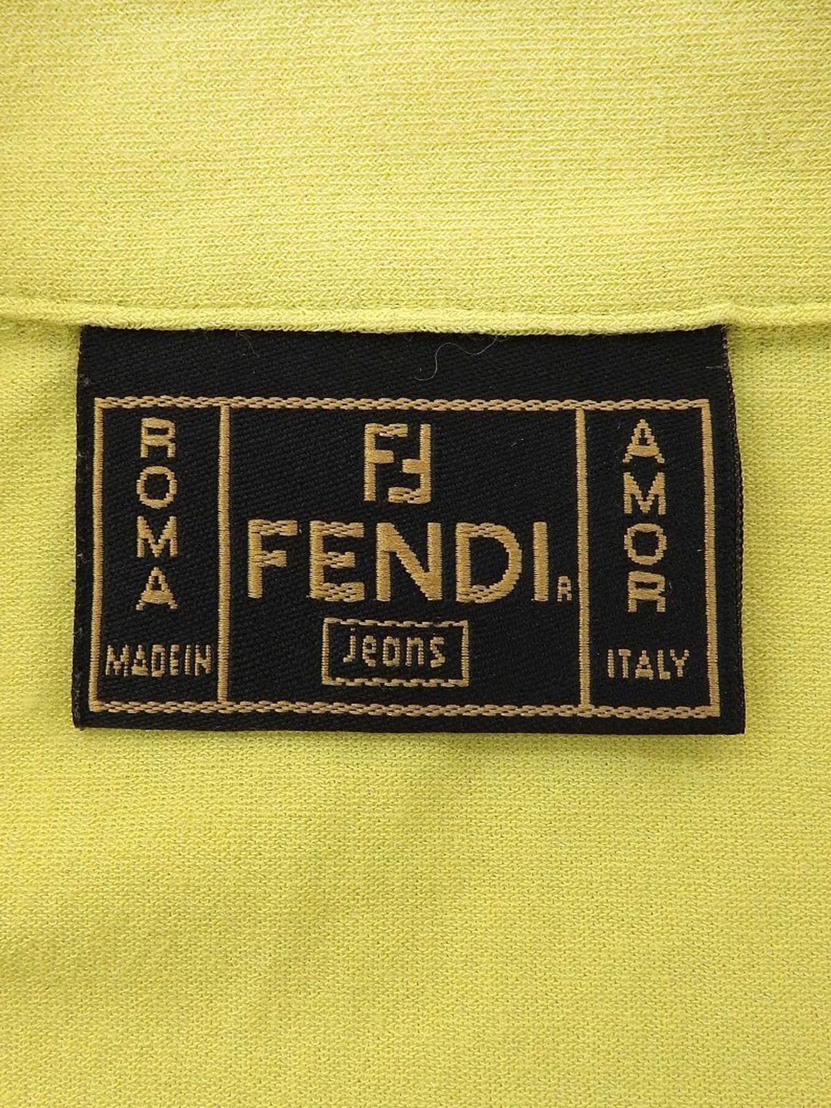 Logo Print Polo Shirt in Lime Yellow