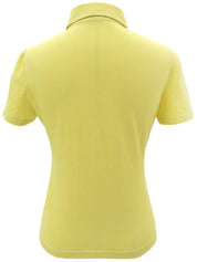 Logo Print Polo Shirt in Lime Yellow
