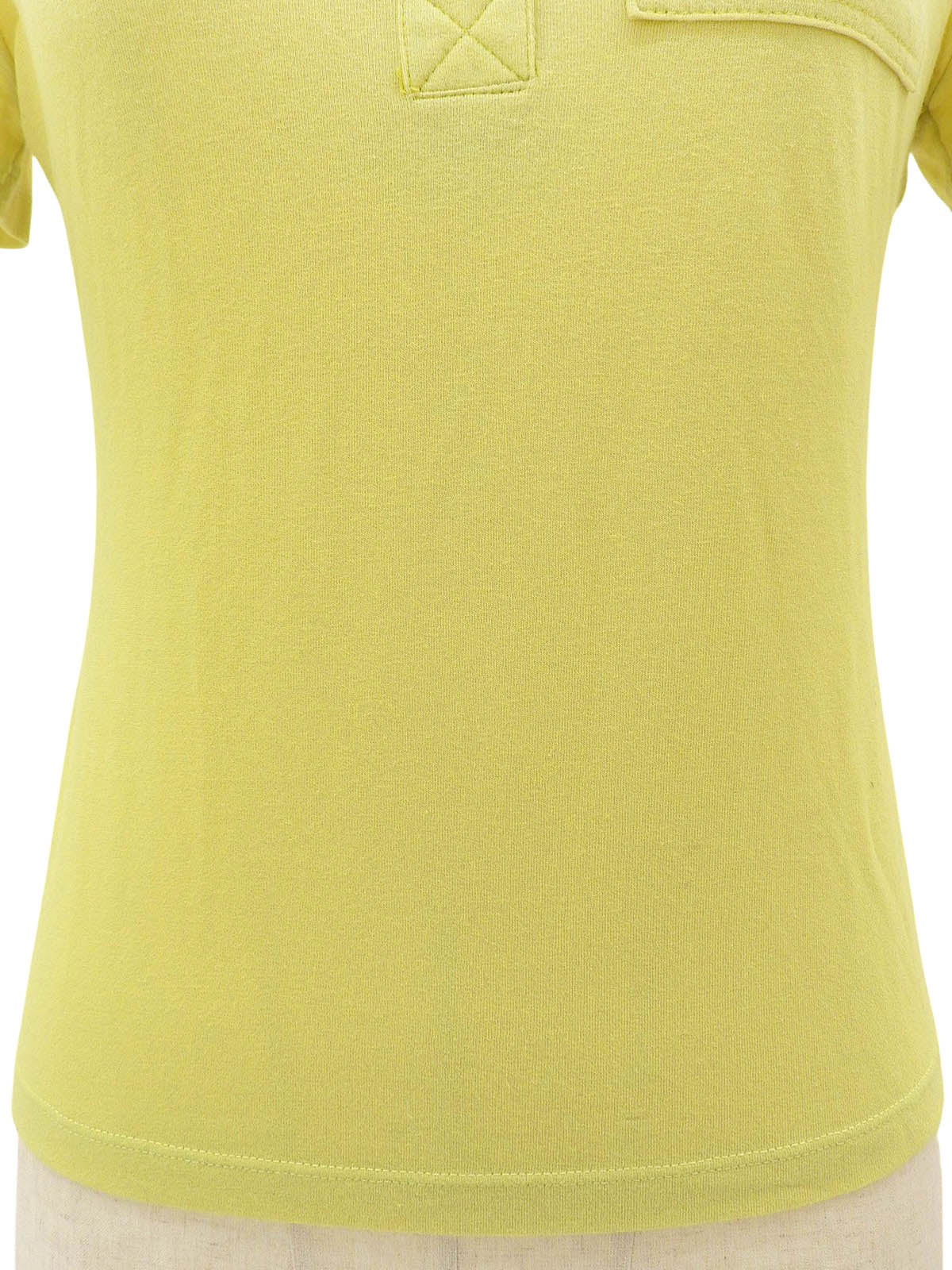 Logo Print Polo Shirt in Lime Yellow