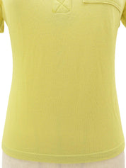 Logo Print Polo Shirt in Lime Yellow