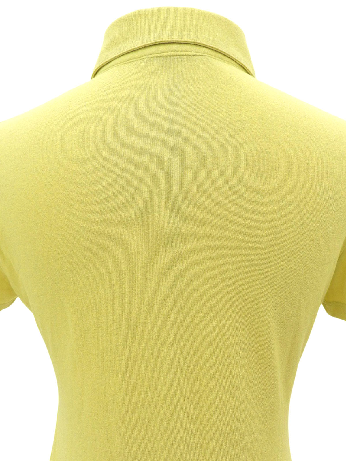 Logo Print Polo Shirt in Lime Yellow
