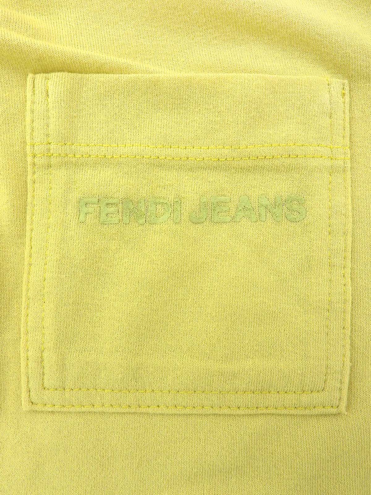 Logo Print Polo Shirt in Lime Yellow