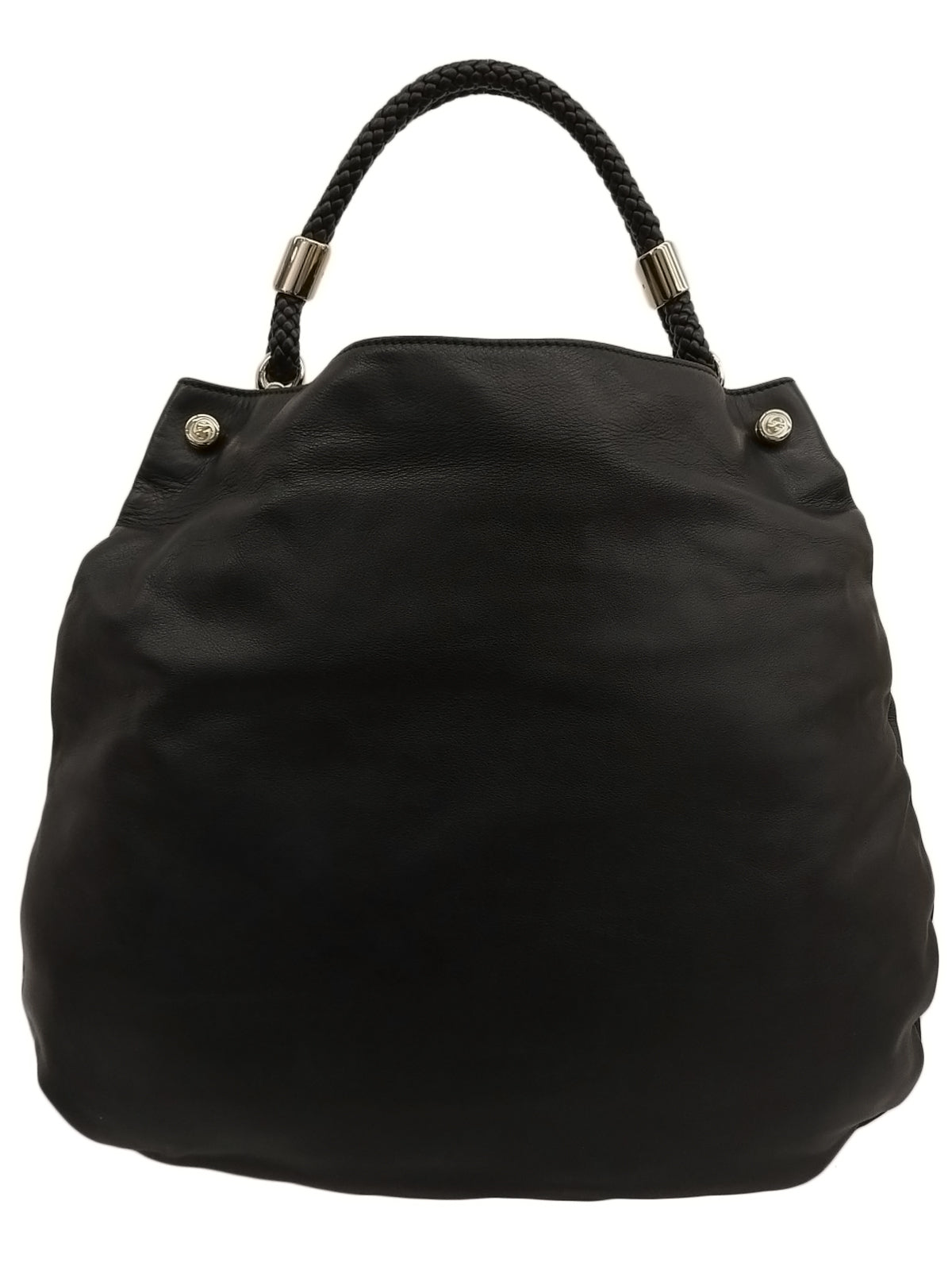 インターロッキングホーボーバッグ ブラック