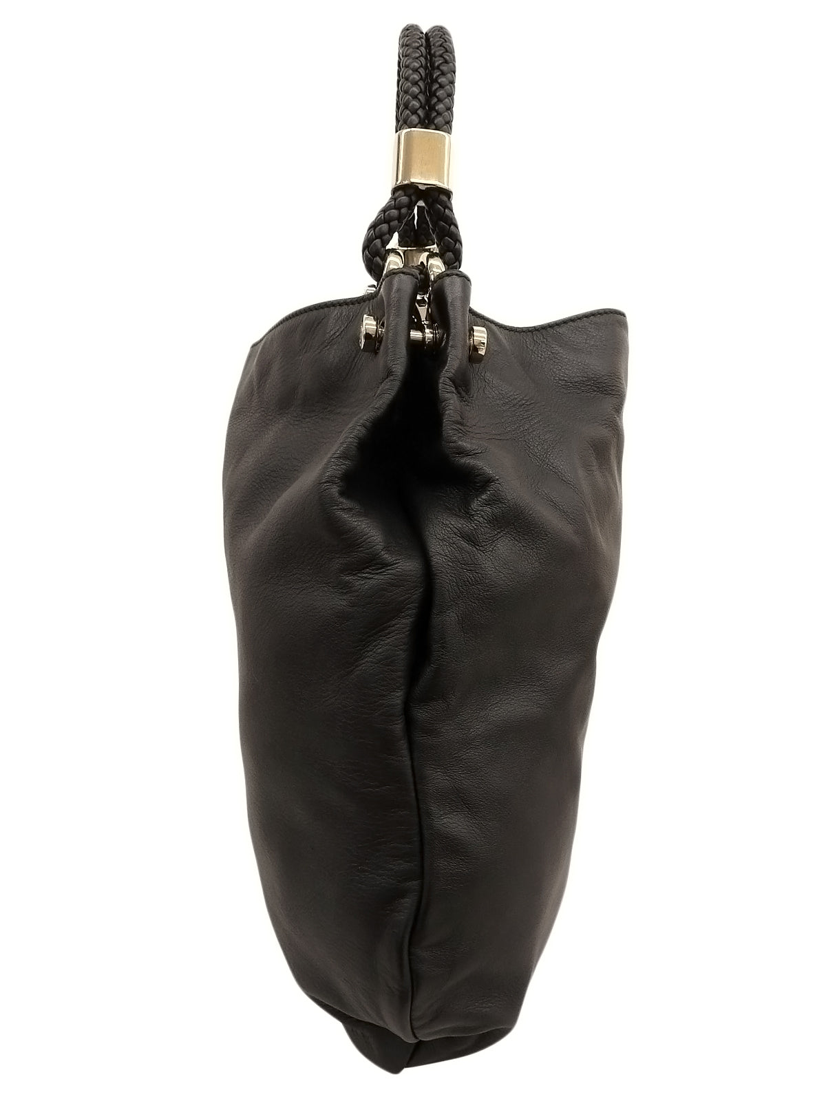 インターロッキングホーボーバッグ ブラック