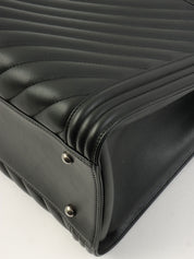 2014年頃製 シェブロンステッチボーイシャネルトートバッグ ブラック