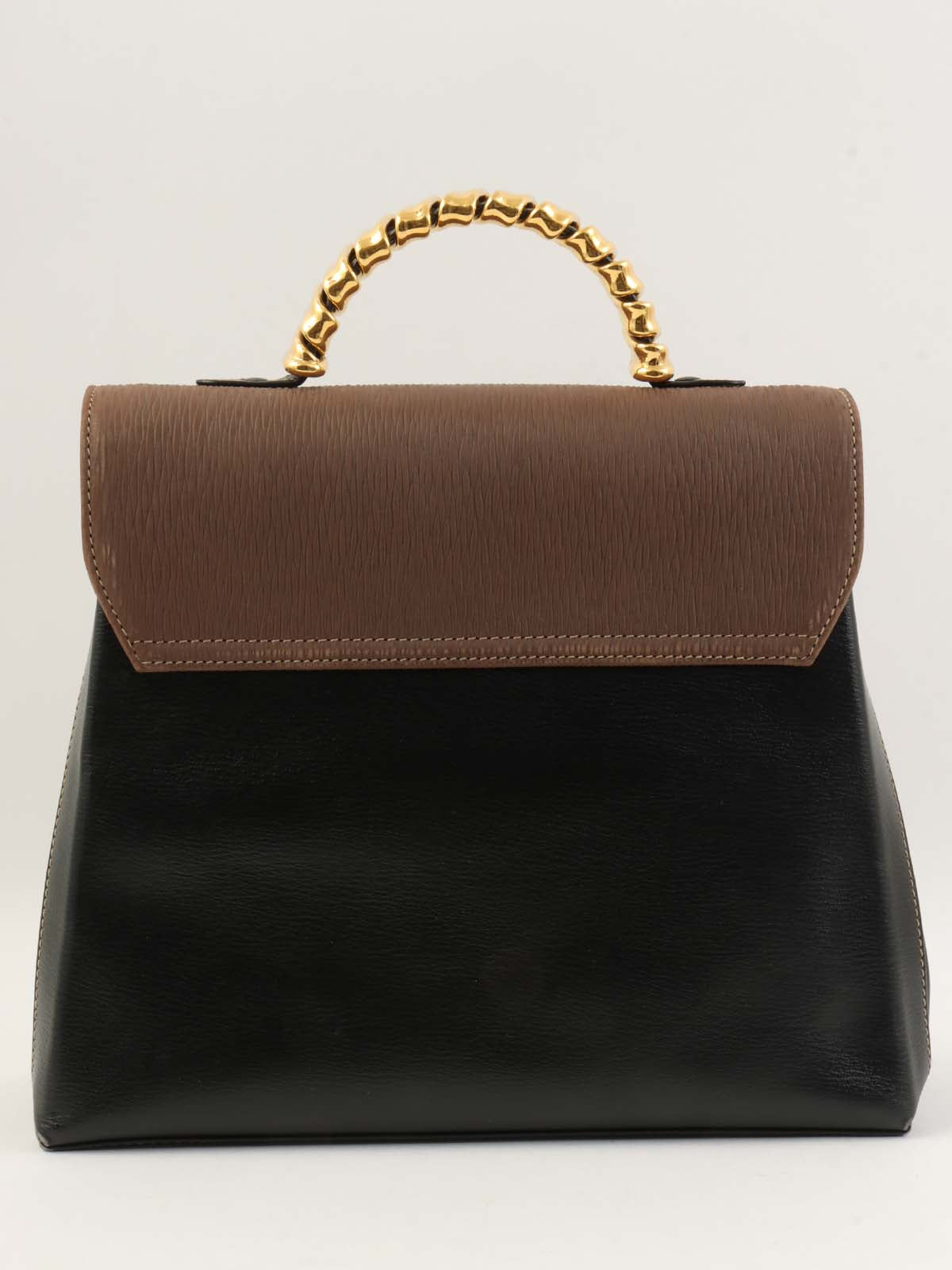 ベラスケス2wayバッグ ブラック/モカブラウン