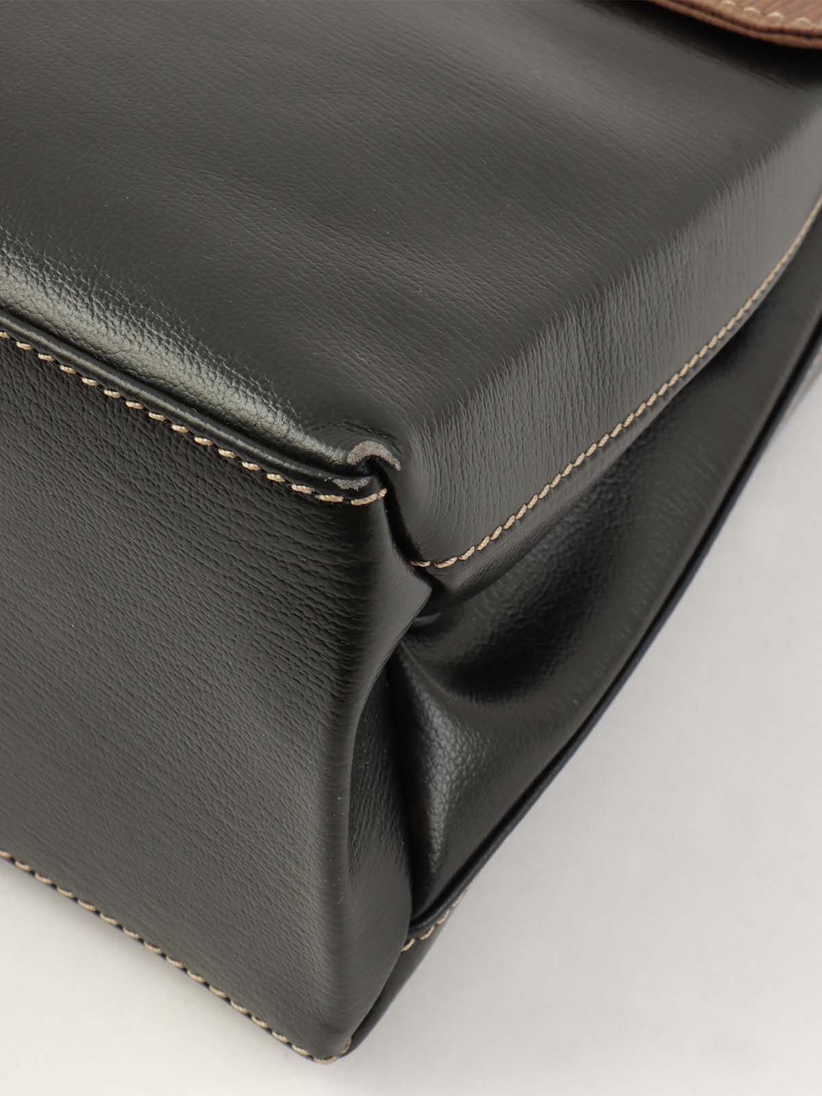 ベラスケス2wayバッグ ブラック/モカブラウン