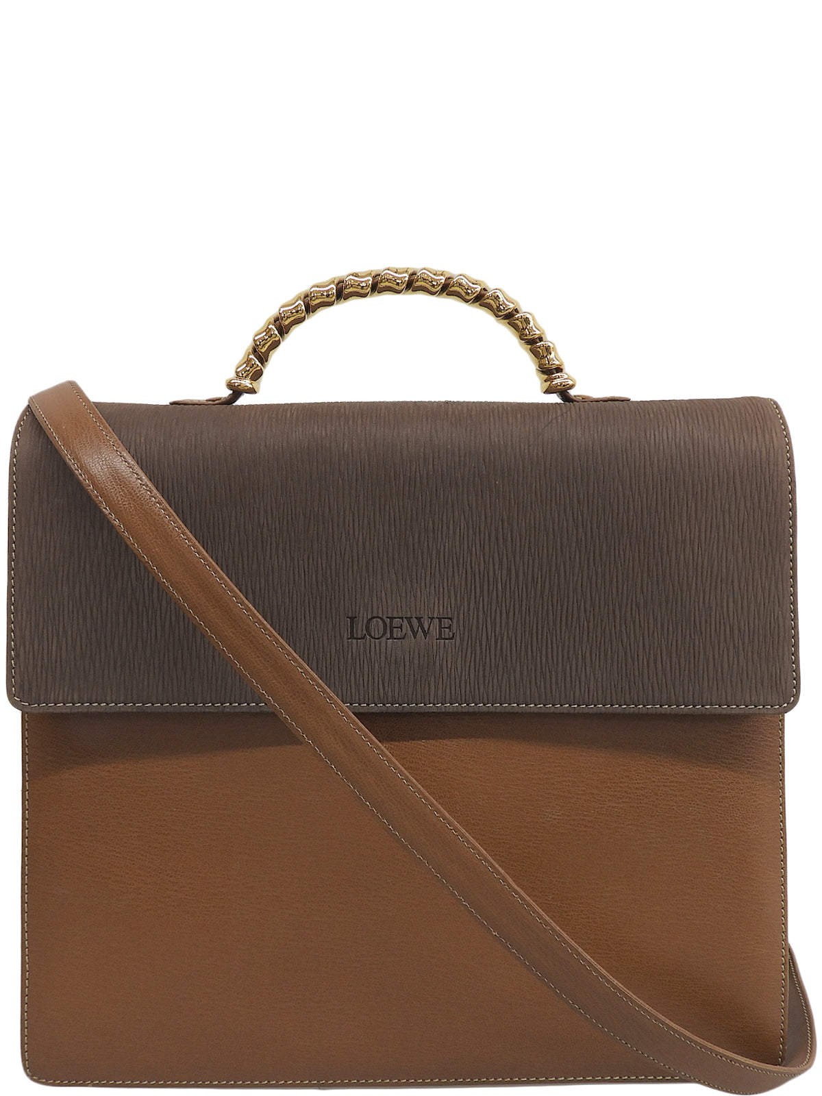 Velazquez 2-Way Bag Camel/Mocha Brown