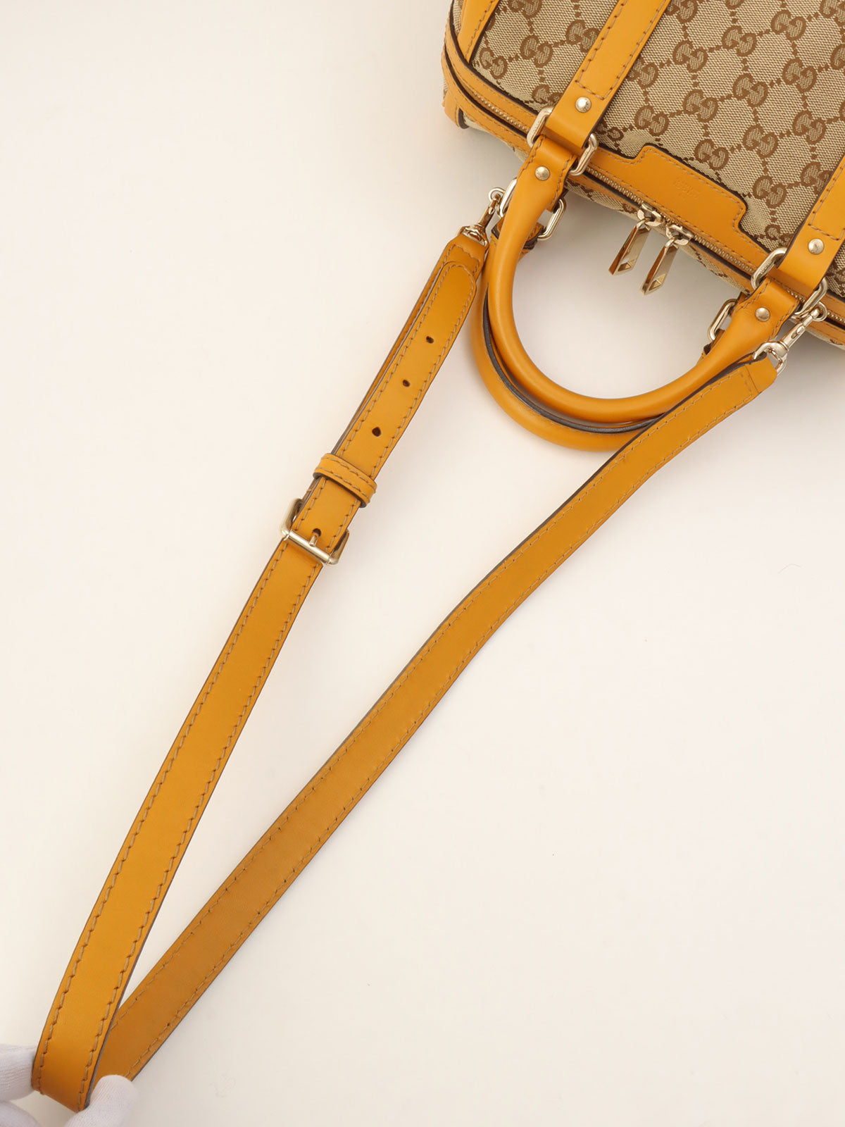 Canvas GG Pattern 2-Way Bag Beige/Yellow