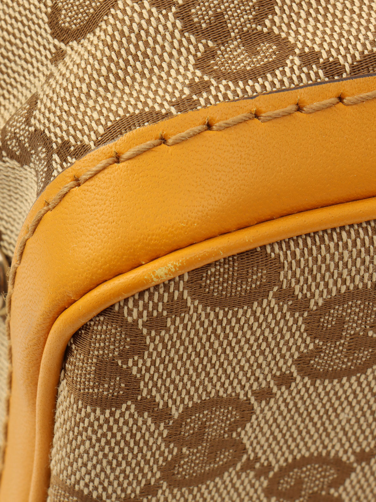 Canvas GG Pattern 2-Way Bag Beige/Yellow