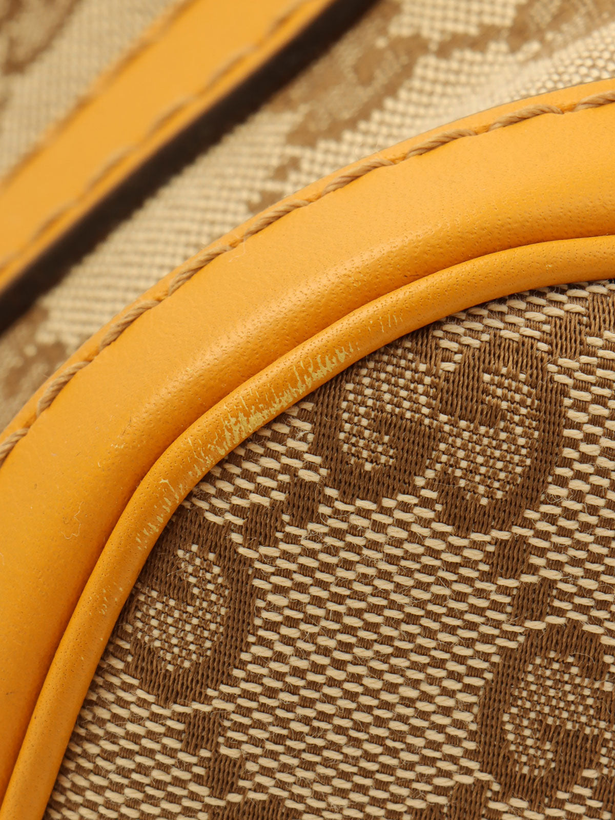 Canvas GG Pattern 2-Way Bag Beige/Yellow