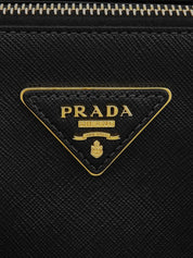 Saffiano Logo Plate 两用包，黑色