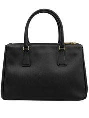 Saffiano Logo Plate 两用包，黑色