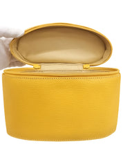 Pigskin Bamboo Handbag, Yellow
