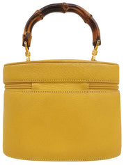 Pigskin Bamboo Handbag, Yellow