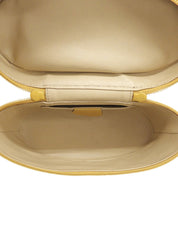 Pigskin Bamboo Handbag, Yellow