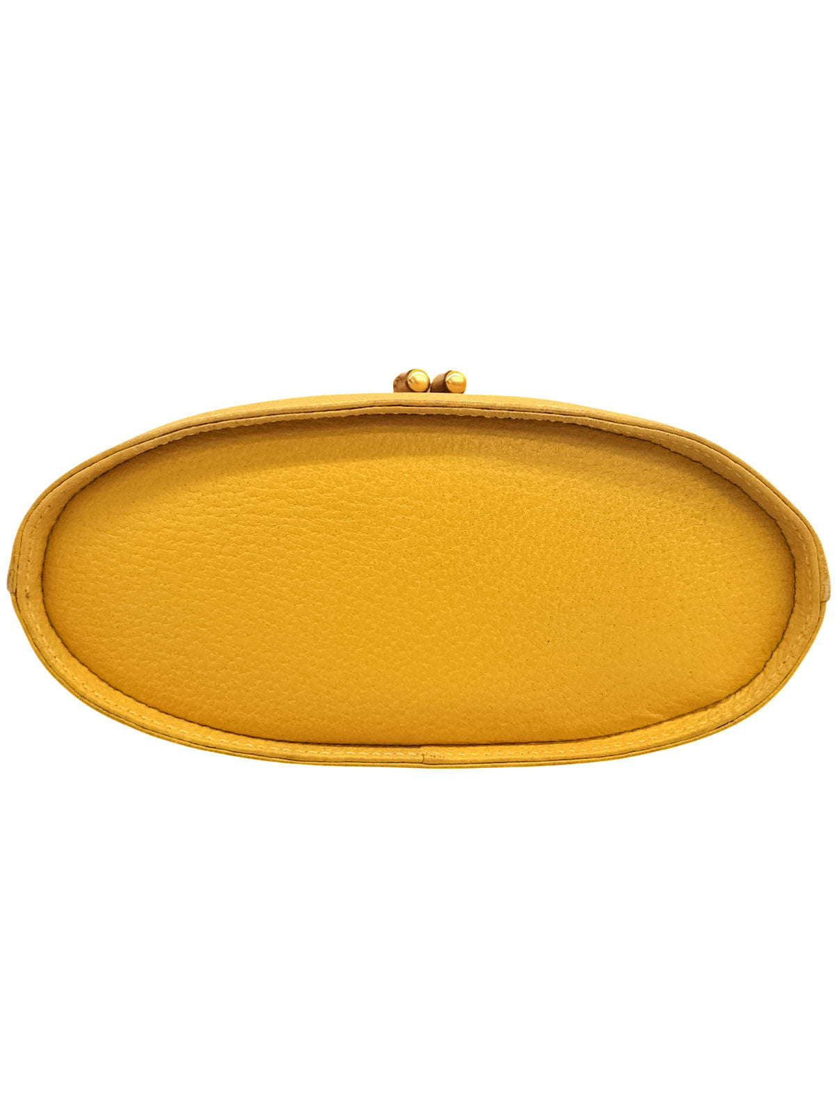 Pigskin Bamboo Handbag, Yellow