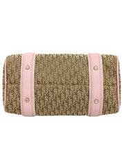 トロッターパターンストリートシックハンドバッグ ベージュ/ピンク