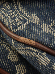 Paris Macadam Pattern Logo Embossed Shoulder Bag Blue/Brown