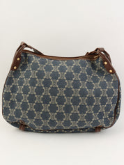 パリマカダムパターンロゴエンボスショルダーバッグ ブルー/ブラウン