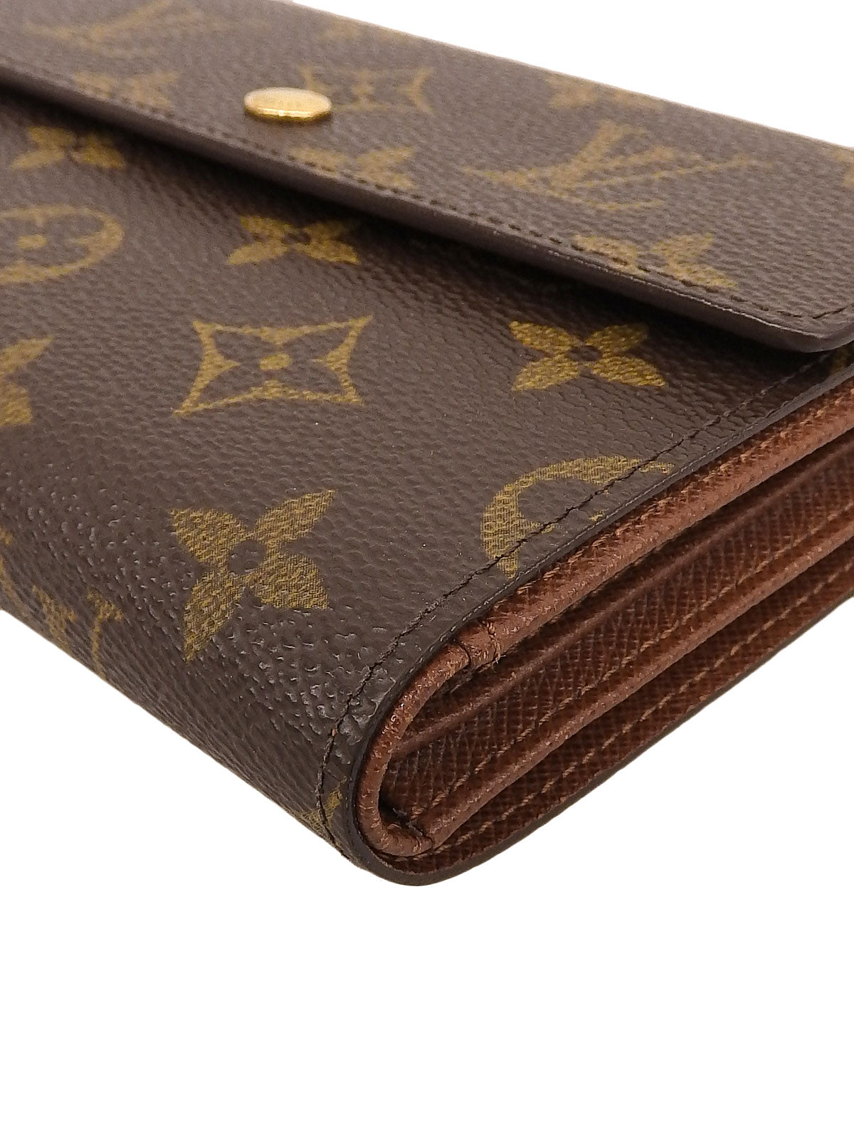 2003 Canvas Monogram Porte Tresor Etui Papipe Brown