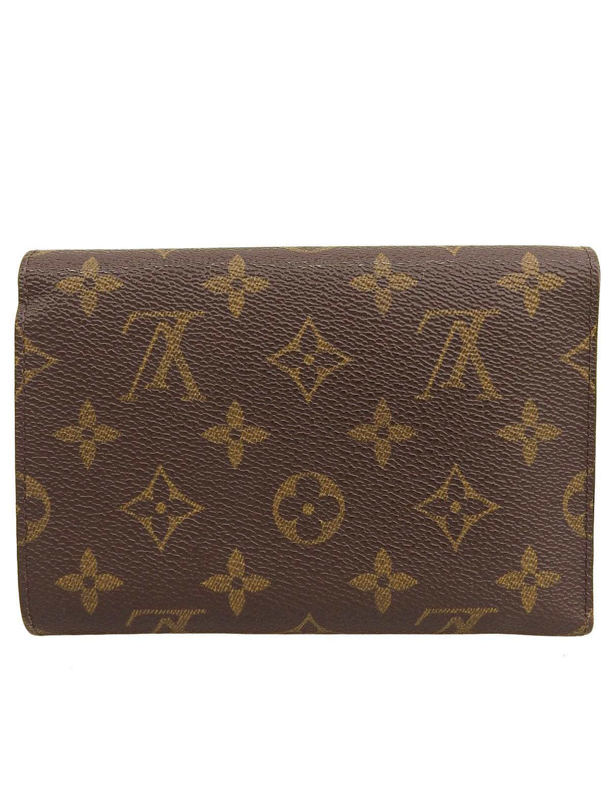 2003 Canvas Monogram Porte Tresor Etui Papipe Brown