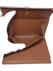 2003 Canvas Monogram Porte Tresor Etui Papipe Brown