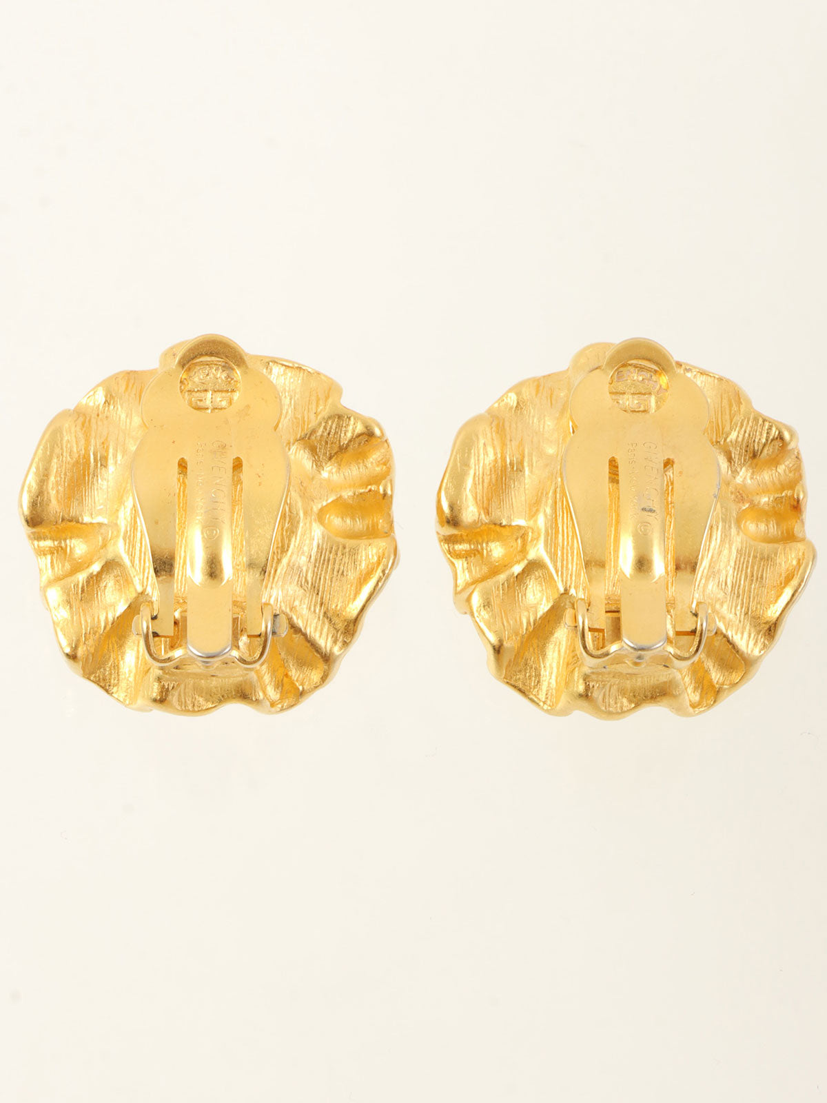 フラワーモチーフイヤリング ゴールド/ピンク