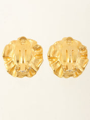 Flower Motif Earrings Gold/Pink