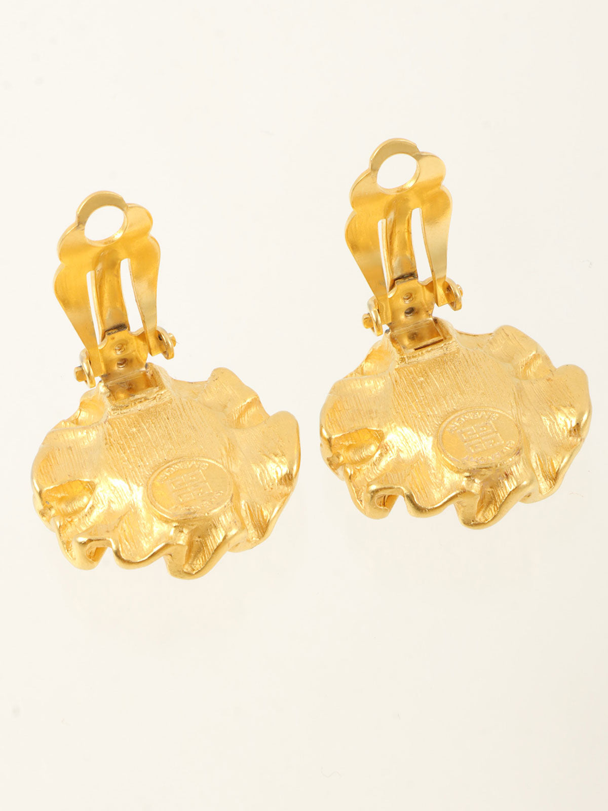 フラワーモチーフイヤリング ゴールド/ピンク