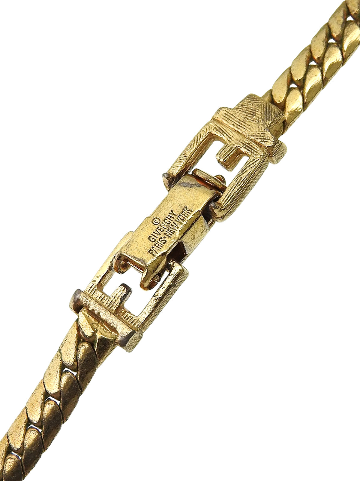 ラインストーンデザインモチーフロゴネックレス ゴールド