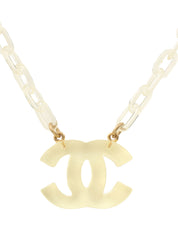 2001 CC Mark Clear Chain Necklace Clear