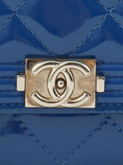2014 Patent Boy Chanel Chain Wallet, Blue