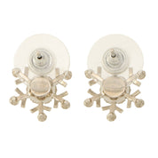 2019 CC Mark Snowflake Pierced Earrings Silver